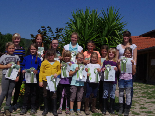 Reitabzeichen Sommerferien 2015